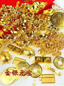 Modern Simplicity Alloy Decorative Ornaments Wealth Attracting Golden Tortoise DIY Material Package Chinese Style Home Decor