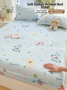 BEIPIN | All-Season Cartoon Printed Cotton Mattress Cover