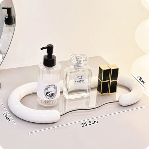 Cream Style Simple And Elegant Cosmetic Storage Shelf