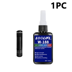 LOOLIFL | Loolifl W‑188Uv Curing Glue High‑Transparent Fast‑Drying Strong Adhesive Trace‑Less Seamless DIY Craft Glass Jewelry Repair Glue