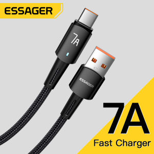 Essager 7A USB Type C Cable For OPPO Oneplus Huawei P30 P40 Samsung Realme Poco 100W Fast Charging Wire USB C Charger Data Cord