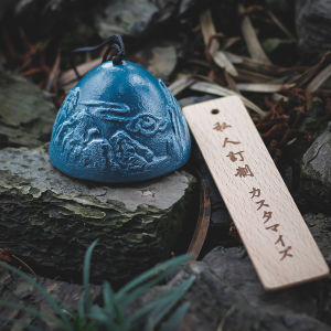 จี้ลมเหล็กหล่อสไตล์ญี่ปุ่น ตกแต่งสวนกลางแจ้ง ตกแต่งประตู ของขวัญวินเทจ เครื่องมือเหล็ก จี้ลม จี้ลม จี้ลม จี้ลม