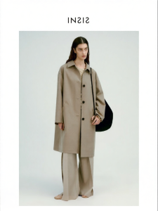 INSIS FEMME | Nordic Minimalist Style High Density Twill Cotton Trench Coat