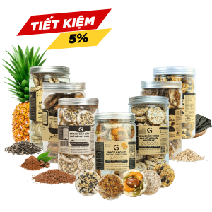 Snack gạo lứt ngũ cốc nguyên hạt GUfoods - Không chiên dầu Đa dạng hương vị Thanh đạm Lành mạnh Phù hợp Eat clean Ăn vặt healthy Tiện lợi