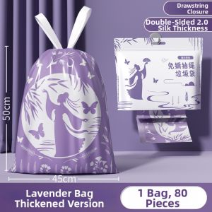 LUOCHENG | Tear-Resistant Drawstring Thicker Handheld Kitchen Garbage Bag