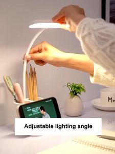 Study Table Lamp Eye-Caring LED Desk Lamp 3 Color Adjustable LED Reading USB Charging Touch Dimming Table Light 学习台灯