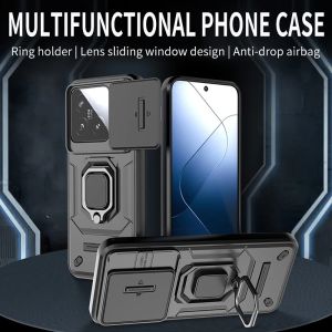 💯【เคสโทรศัพท์】 + Gratis Ongkir💯เกราะแม่เหล็กสำหรับเคสแอปเปิ้ลที่วางป้องกันการกระแทกเคสสำหรับไอโฟนโทรศัพท์13 14 15 Pro สูงสุดฝาหลังขาตั้งโทรศัพท์ป้องกันกล้องเลื่อน