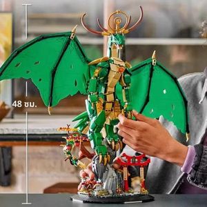 มีสินค้าในสต็อก 1650 ชิ้น ตัวต่อ MOC บล็อก ชุดมังกรผู้พิทักษ์สีเขียว ของเล่นประกอบเอง ของขวัญวันเกิด ของขวัญคริสต์มาส ของตกแต่ง