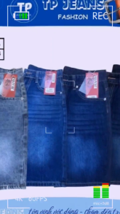 (COMBO 2 QUẦN)Combo Quần Short Jean Nam Ghi Xám & Xanh Đậm Cotton Mềm Mại Nam Tính - TP Jeans