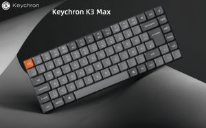 Keychron K3 Max QMK/VIA Custom Ultra-Slim Wireless Mechanical Keyboard 2.4 GHz/Bluetooth/Wired 3-Mode 75% Layout Programmable RGB Backlit Aluminum Frame Gaming Keyboard for Mac Windows