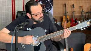 PLAYOU Electric Acoustic Guitar 41 Inches 4 /2 Band EQ Cutaway Full Size Electro-acoustic Guitar 4/4 with Beginner Kits