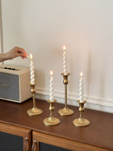 CHIGUASHAONV | Elegant Antique Style Golden Candlestick Decor for Photos