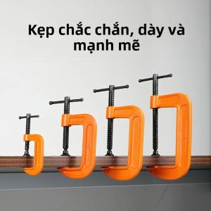 Kẹp Chữ C Bằng Thép Đúc Chịu Lực Có Thể Điều Chỉnh Dùng Cho Chế Tác Gỗ Lắp Đặt Di Động Kẹp Gỗ Dày 1-5