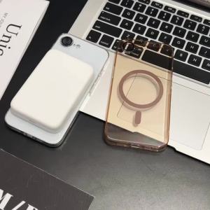 Luxury Clear Magnetic Wireless Charging Case For iPhone 16E 16 15 14 13 12 11 Pro Max Plus For Magsafe Camera Protection Cover