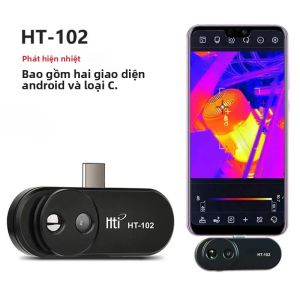 Máy Ảnh Nhiệt Di Động HT-102 Thiết Bị Chụp Ảnh Nhiệt Hồng Ngoại Dùng Cho Kiểm Tra Hệ Thống Sưởi Dưới Sàn Tương Thích Với Thiết Bị Android Loại C Đo Nhiệt Độ Chính Xác Cao