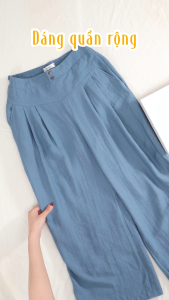 Quần thiết kế đơn giản dễ phối với chất liệu Linen cao cấp thoáng mát QD4L1049 Thời trang Thiều Hoa