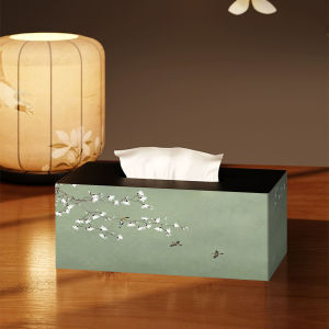 New Chinese Style Rectangular Tissue Box Storage Holder for Living Room Coffee Table Luxury Sensation Desktop Napkin Organizer