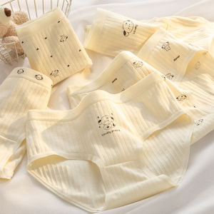 กางเกงชั้นในเด็กผู้หญิง A-Class Cotton Pink Cute เด็กผู้หญิง Pure Cotton Triangle Panties Student เด็กผู้หญิงs 13 Years Old Mid-Waist