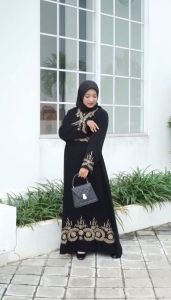 Abaya Bordir Hawa 139 PREMIUM Gamis Pesta Mewah Elegan Kondangan