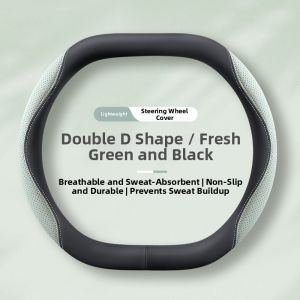 CapitAuto | Breathable All-Season Premium Nappa Leather Steering Wheel Cover