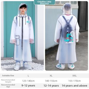 SLVGOODS | Reflective School Childrens Raincoat with Backpack Support