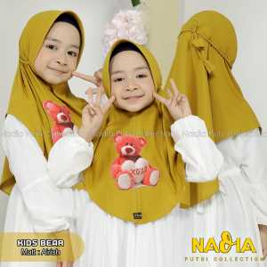 Bisa COD - Best Seller Kerudung anak kids bear bahan jersey airish buat usia 2-7 tahun / Jilbab model terbaru / kerudung anak kekinian by Nadia