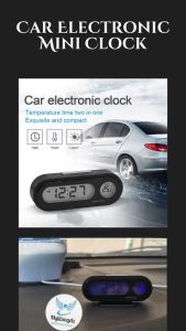 Mylilangelz Mini Digital LCD Clock with Temperature Display Backlight Desktop Car Dashboard Clock
