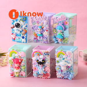 I know Childrens DIY Handmade Cream Glue Pen Holder Sanrio Cinnamon Dog and Kuroko Pen Holder Student Desktop Decoration Material Kit.