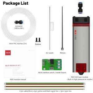 NEJE 80W/50W/40W Laser Head Module Kit High Power 450nm TTL Module for Laser Engraving Machine DIY Tools