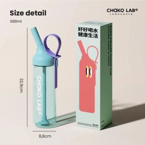 888ML Mug Olahraga Berjalan Tritan: Cangkir Kapasitas Besar