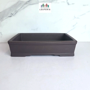 The Leaferie Bonsai Pot (Series 72) . Plant pot . Zisha . Flowerpot . Purple Sand Planter. Flower
