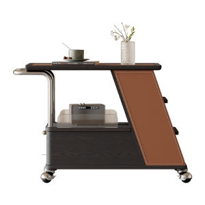 Italian Minimalist New Leather Side Table