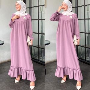 MAHIMAH DRESS AMANDA DRESS GAMIS CRINKLE TERBARU TERLARIS YSF FASHION