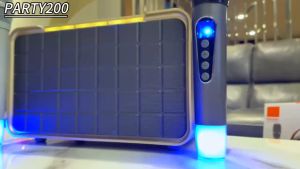 6 ลำโพงบลูทูธไร้สาย Party 200 ลำโพงแบตในตัว พกพา ลำโพงช่วยสอน Microphone ไมค์ลอย 2 ตัวให้ฟรี