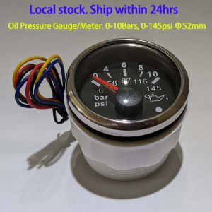 OIL PRESSURE Gauge/Meter CX6021 52MM 0-10BARS 0-145PSI for Boat Car and Diesel Generator