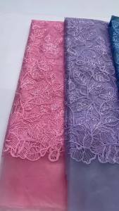 SJD LACE French Sequins Tulle Mesh Lace Fabric Nigerian Lace5Yards 2026 High Quality African Net Lace for Women Party Dress 5012