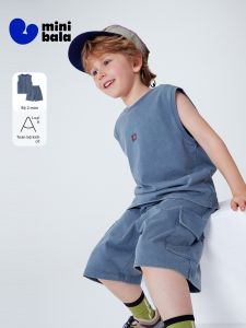 MINI BALA | Boys Comfortable and Non-deformable Vest and Shorts Summer Workwear Style