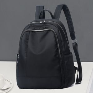 Hong Kong New Oxford Cloth Large Capacity Canvas Backpack Fashionable Simple Ladies Travel Bag Commuter Style Double Shoulder Bag