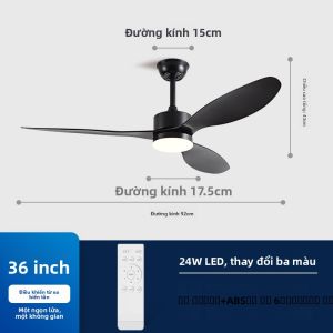 PUYU | Đèn Quạt Trần Động Lực Lớn Tiết Kiệm Năng Lượng Ít Ồn