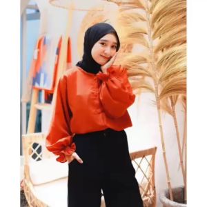 B&B Fashion - Sabina blouse Bahan Torry Burch Ukuran M L XL Model Terbaru 2024 Lengan Panjang Polos Kancing Depan Busui Frendly Baju Atasan Remja Wanita Dewasa Busana Hijab Fashion Korea Style Ootd Kekinian Simpel Lucu Manis Casual Acara Kondanga Viral