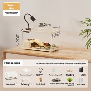 VOA | Extra-large Luxury Style Aquatic Terrarium Ecosystem Platform Turtle Tank