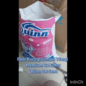 12/6 Liter Pasir Kucing Wangi Gumpal QUINN Cat Sand Anti Bakteri-The Best Cat Litter