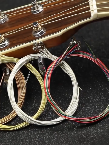 6 Pcs Universal Steel Core Colorful Acoustic Guitar Strings Set - Durable E-A String Accessories