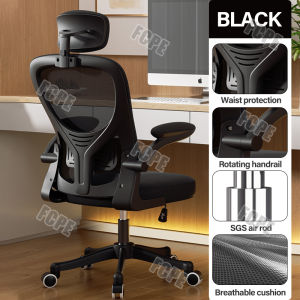 [Fast Delivery]Ergonomics chair Office Chair Computer Chair Gaming Chair High Back Comfortable Meeting Room with Adjustable Armrest