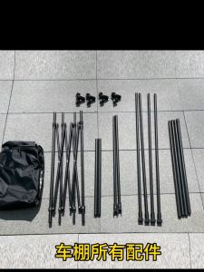 Hewolf Premium Foldable Camp Cart with Adjustable Tabletop and Durable Canopy Heavy-Duty Outdoor Storage Wagon with Large Capacity