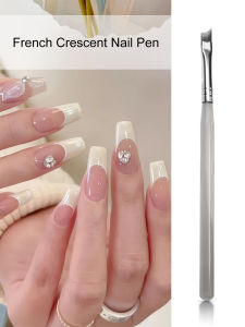 1/2/5pcs French Nail Art Brush Half Moon Shape UV Gel&Acrylic Painting Manicure Accessory For Professional Salon-Quality Design