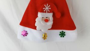 NUVOX New Year 2024 Plush Christmas Hat Adults Kids Christmas Decorations For Home Xmas Santa Claus Gift Warm Winter Caps Navidad
