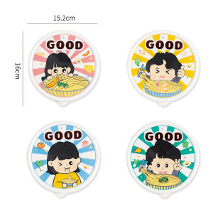 Bát Sứ Phong Cách Nhật Bản Có Nắp Và Tay Cầm Cốc Ăn Sáng Cỡ Lớn Sáng Tạo Thiết Kế Dành Cho Mì Ăn Liền Lý Tưởng Cho Học Sinh