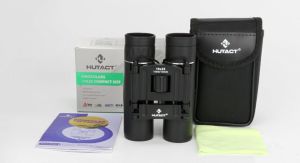 HUTACT Foldable Binoculars 10x25 Waterproof Binoculars Pocket Size with Fully Coated Lens for Adults Kids Travel Hiking Bird Watching