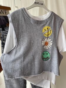Áo Vest Cotton Nguyên Chất Không Tay Rộng Rãi Thoải Mái Khi Nhảy Múa Áo Khoác Ngoài Nhiều Lớp Mùa Hè 2025 Áo Vest Cổ Tròn Không Nút
